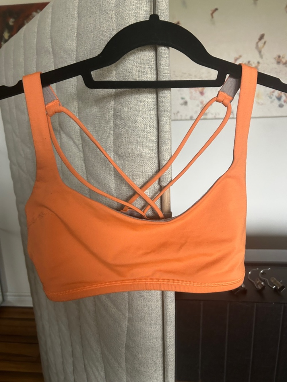 Lulu Orange Free to Be Sports Bra